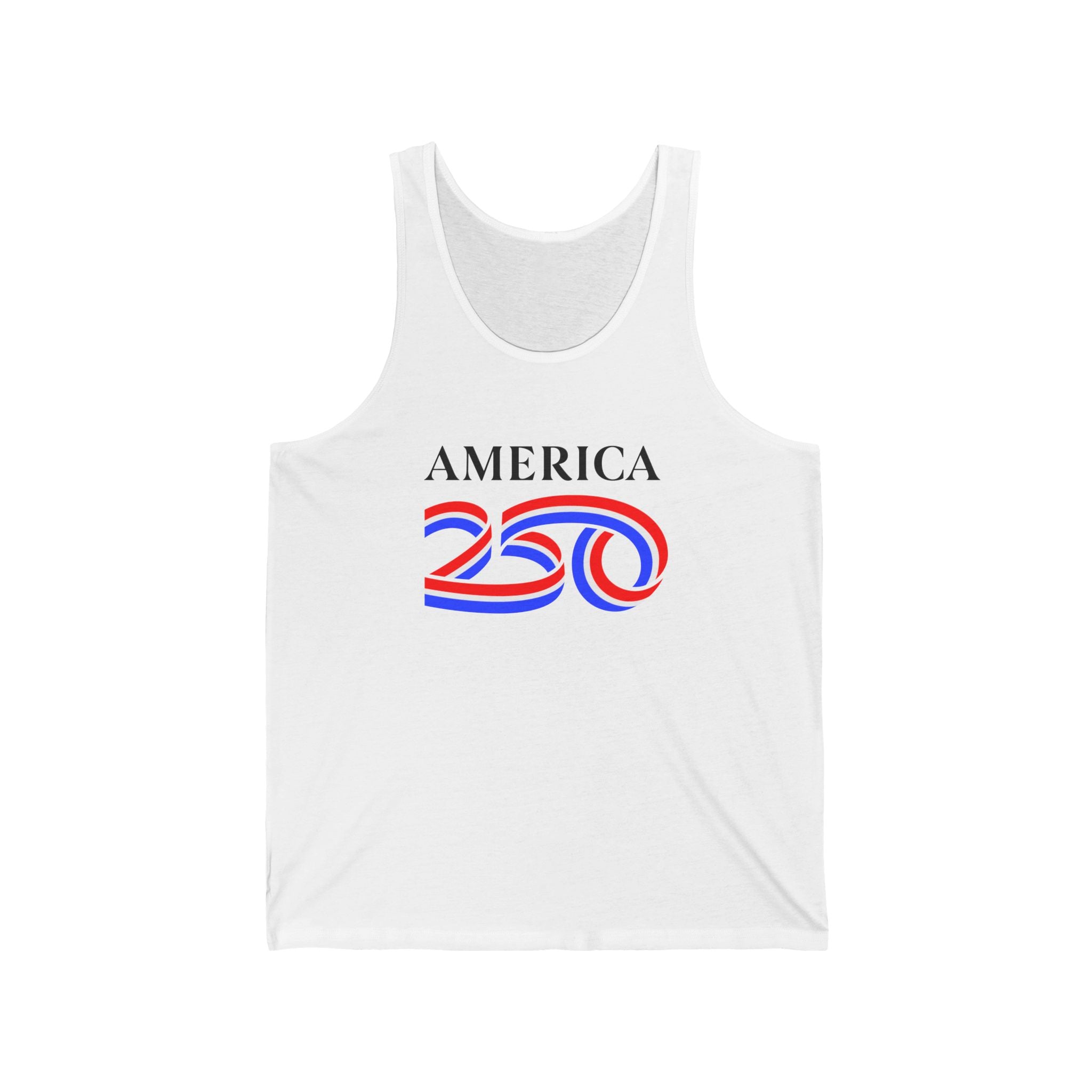 America 250 Patriotic Tank Top — Red White Blue Anniversary Celebration