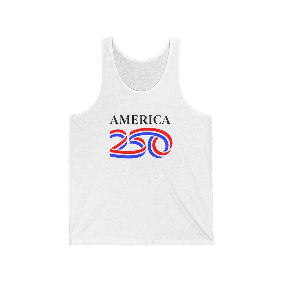 America 250 Patriotic Tank Top — Red White Blue Anniversary Celebration
