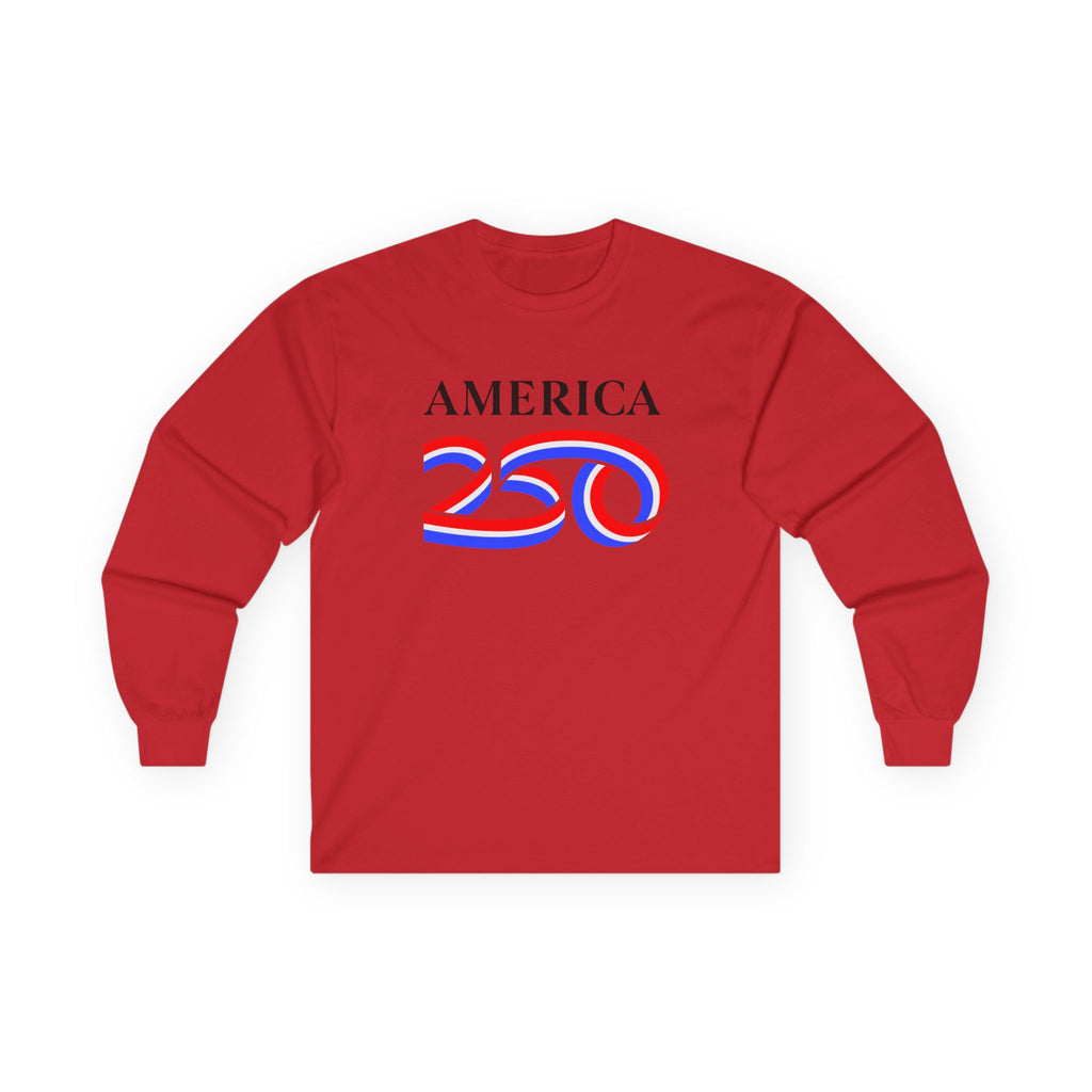 America 250 Long Sleeve Tee — Patriotic USA Bicentennial Celebration Shirt