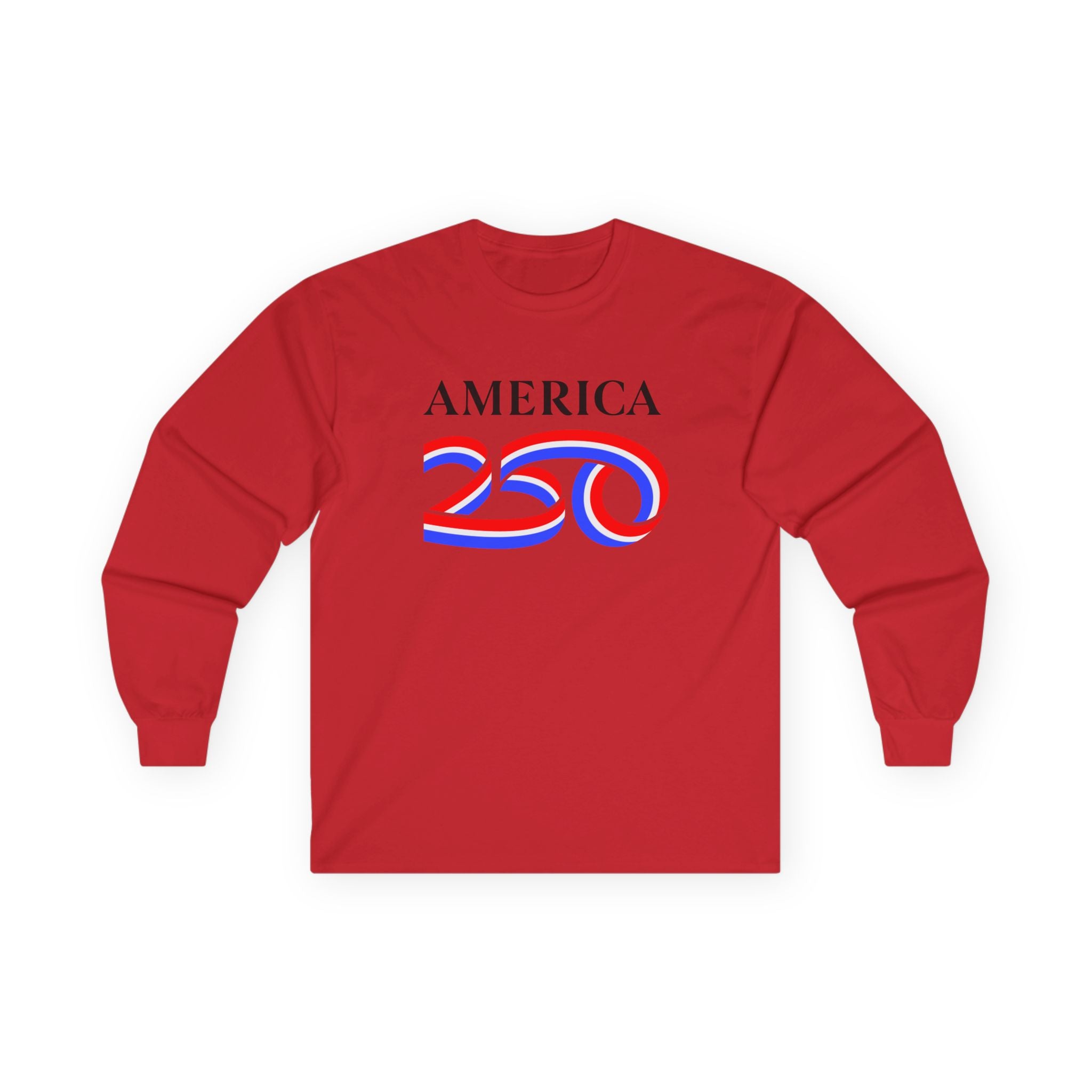 America 250 Long Sleeve Tee — Patriotic USA Bicentennial Celebration Shirt