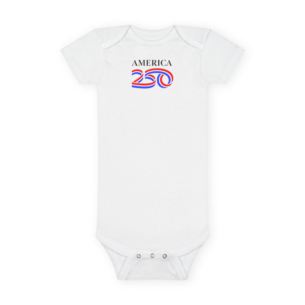 Baby Onesie - "America 250" Patriotic Organic Cotton Infant Bodysuit