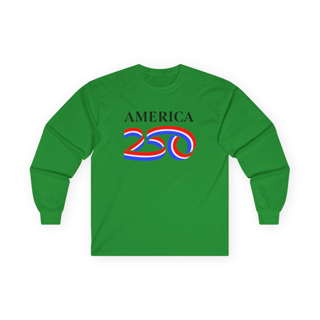 America 250 Long Sleeve Tee — Patriotic USA Bicentennial Celebration Shirt