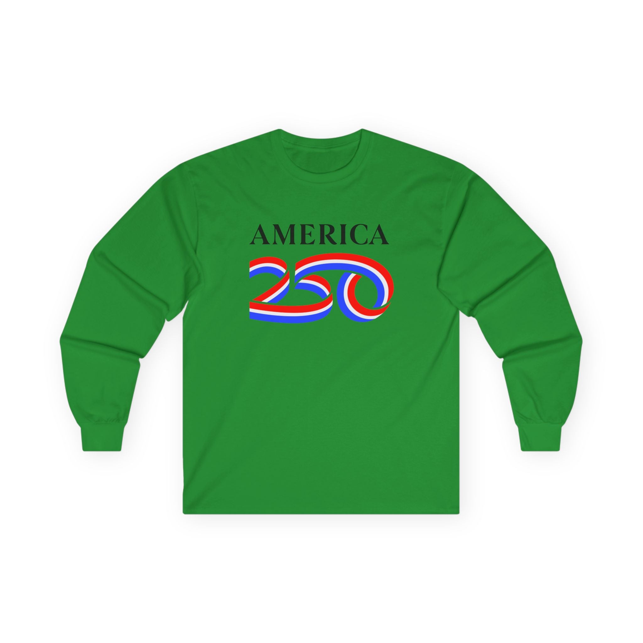 America 250 Long Sleeve Tee — Patriotic USA Bicentennial Celebration Shirt