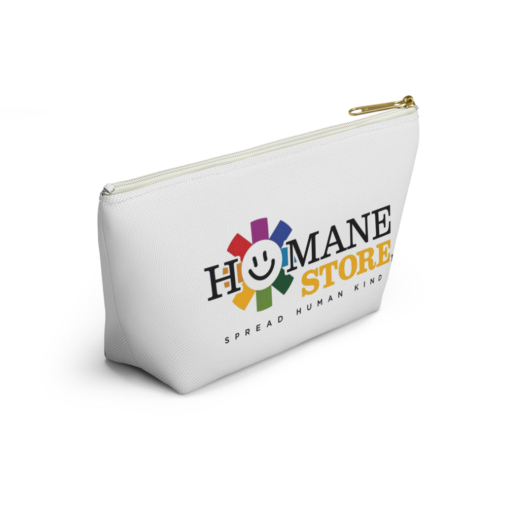 Humane Store Logo Accessory Pouch — T‑Bottom Travel Cosmetic Bag