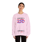 America 250 Crewneck Sweatshirt — Patriotic 250th Anniversary Pullover