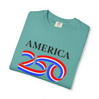 America 250 Celebration T-Shirt — Red, White & Blue Bicentennial Graphic Tee