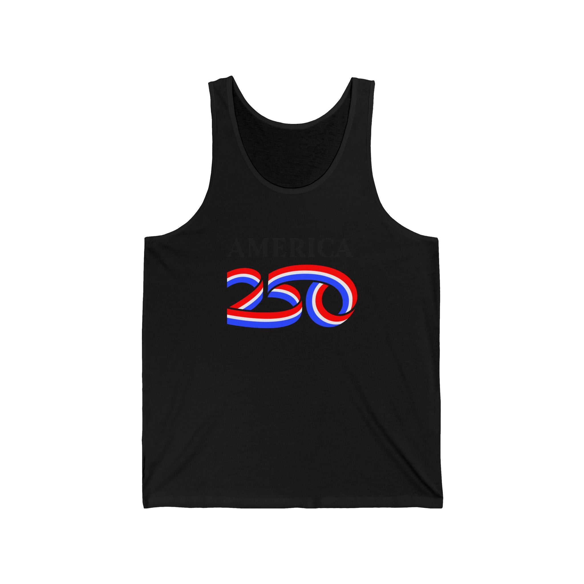 America 250 Patriotic Tank Top — Red White Blue Anniversary Celebration