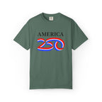 America 250 Celebration T-Shirt — Red, White & Blue Bicentennial Graphic Tee