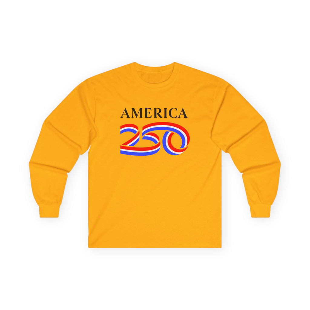 America 250 Long Sleeve Tee — Patriotic USA Bicentennial Celebration Shirt
