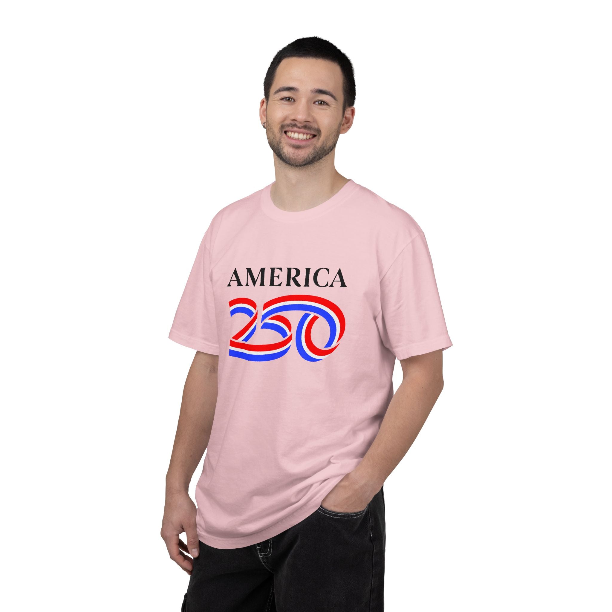 America 250 Celebration T-Shirt — Red, White & Blue Bicentennial Graphic Tee