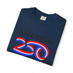 America 250 Celebration T-Shirt — Red, White & Blue Bicentennial Graphic Tee