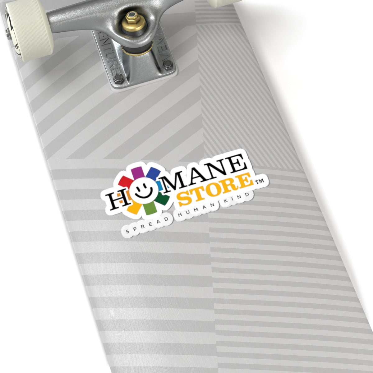 Humane Store Rainbow Logo Sticker — Kiss-Cut Vinyl Decal (Spread Human Kind)