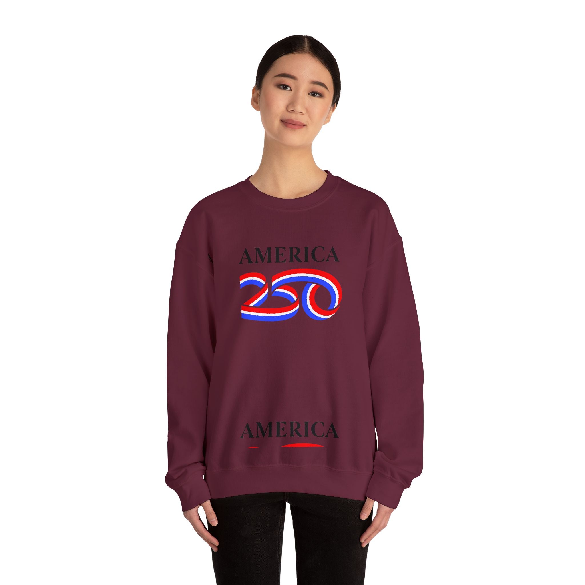 America 250 Crewneck Sweatshirt — Patriotic 250th Anniversary Pullover