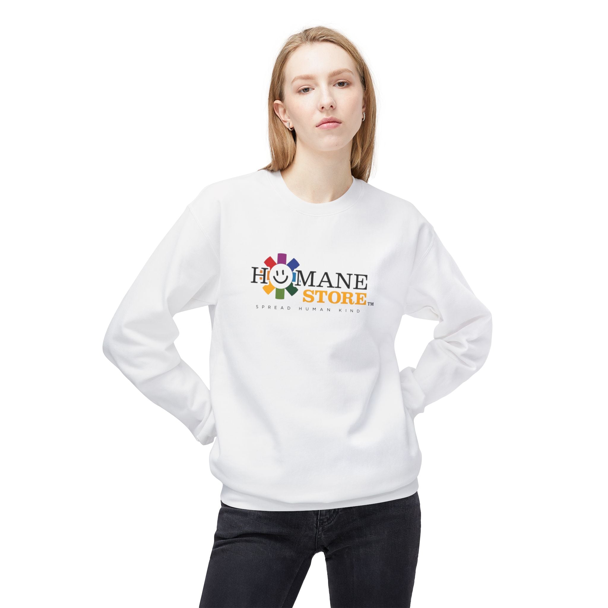 Humane Store Logo Sweatshirt — Crewneck Charity Support Pullover