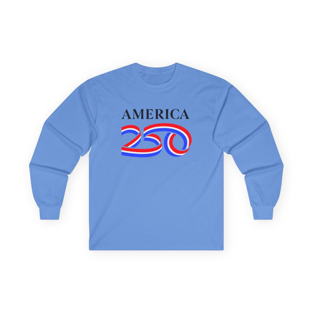 America 250 Long Sleeve Tee — Patriotic USA Bicentennial Celebration Shirt