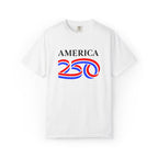 America 250 Celebration T-Shirt — Red, White & Blue Bicentennial Graphic Tee