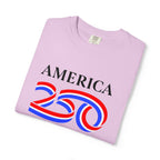 America 250 Celebration T-Shirt — Red, White & Blue Bicentennial Graphic Tee