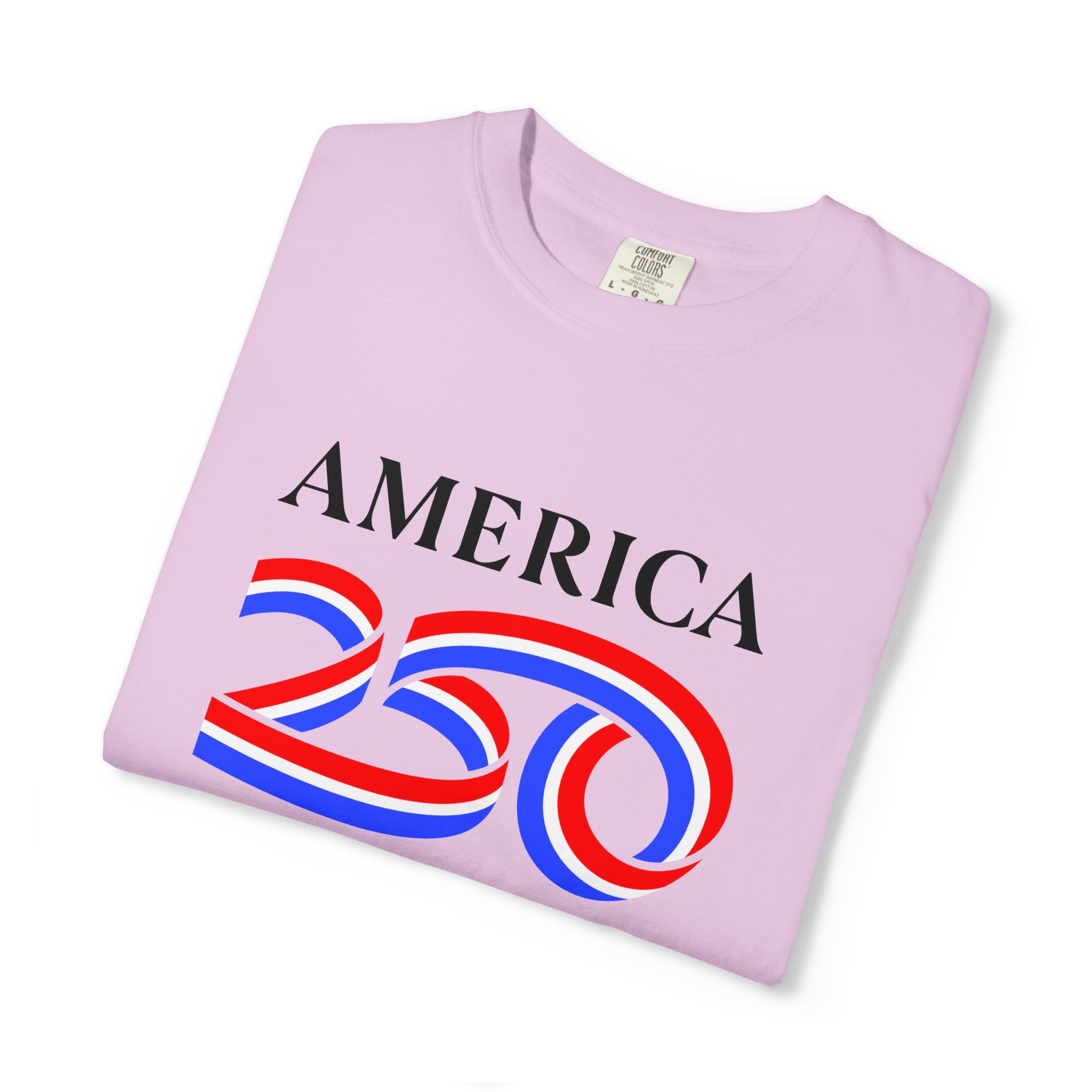 America 250 Celebration T-Shirt — Red, White & Blue Bicentennial Graphic Tee