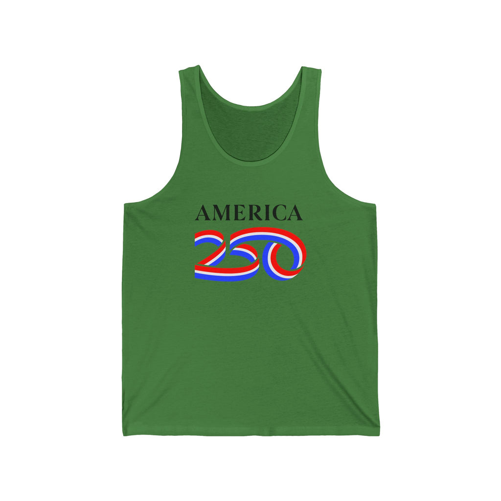 America 250 Patriotic Tank Top — Red White Blue Anniversary Celebration