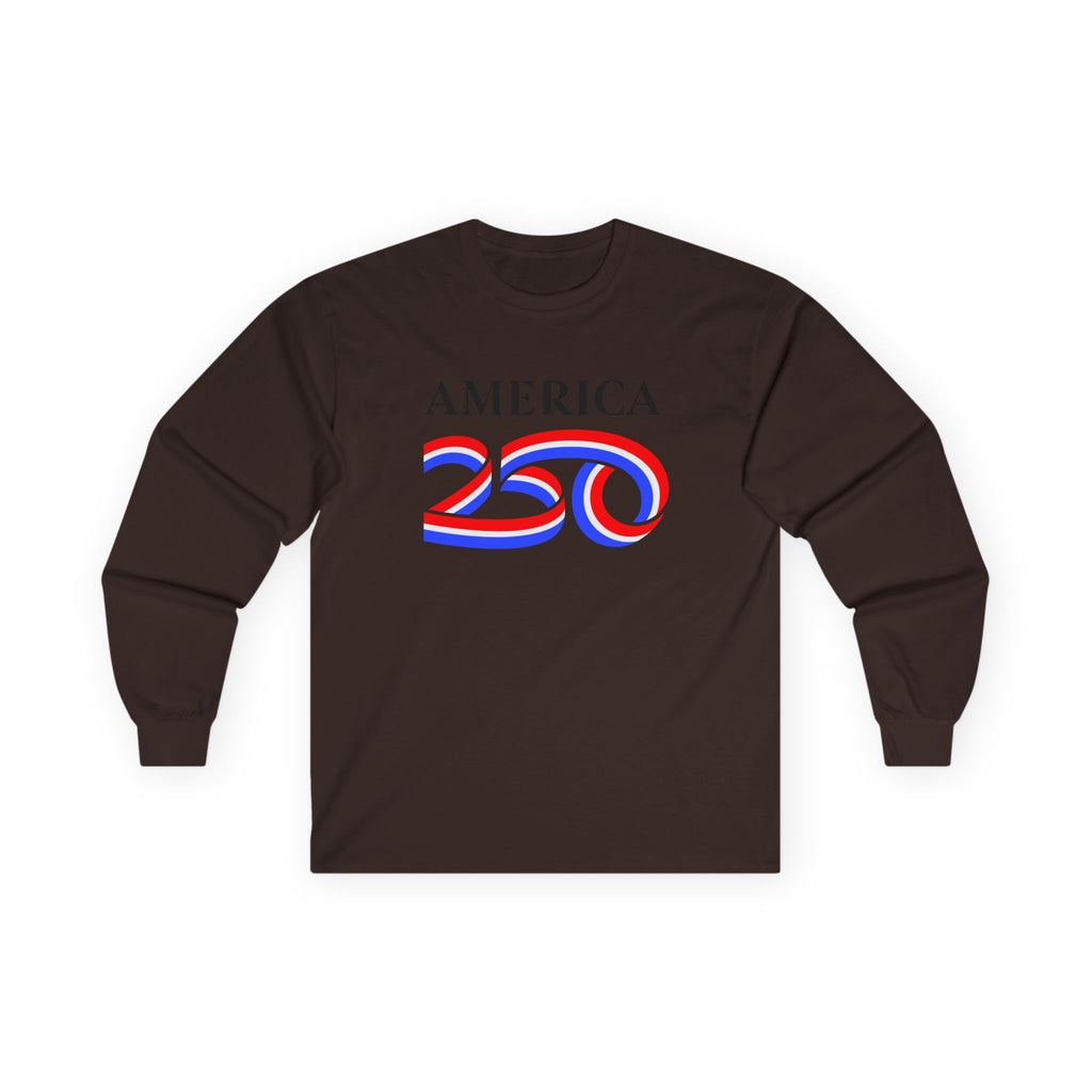 America 250 Long Sleeve Tee — Patriotic USA Bicentennial Celebration Shirt
