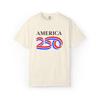 America 250 Celebration T-Shirt — Red, White & Blue Bicentennial Graphic Tee
