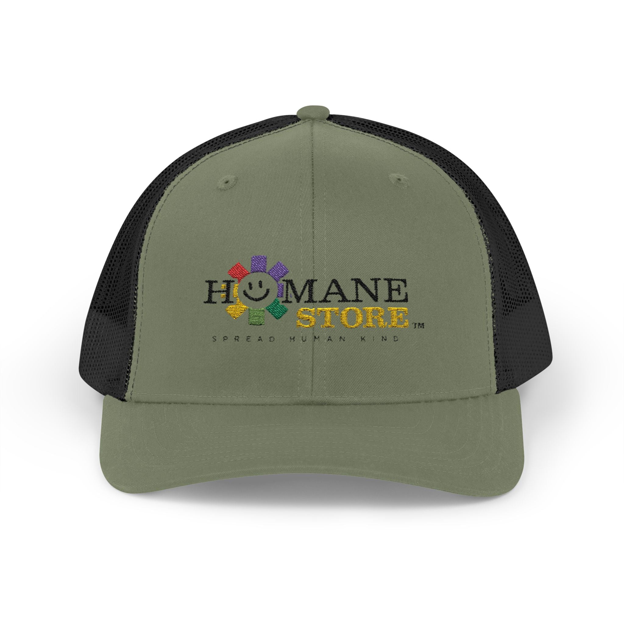 Humane Store Floral Smile Logo Snapback Trucker Cap