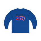 America 250 Long Sleeve Tee — Patriotic USA Bicentennial Celebration Shirt