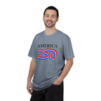 America 250 Celebration T-Shirt — Red, White & Blue Bicentennial Graphic Tee