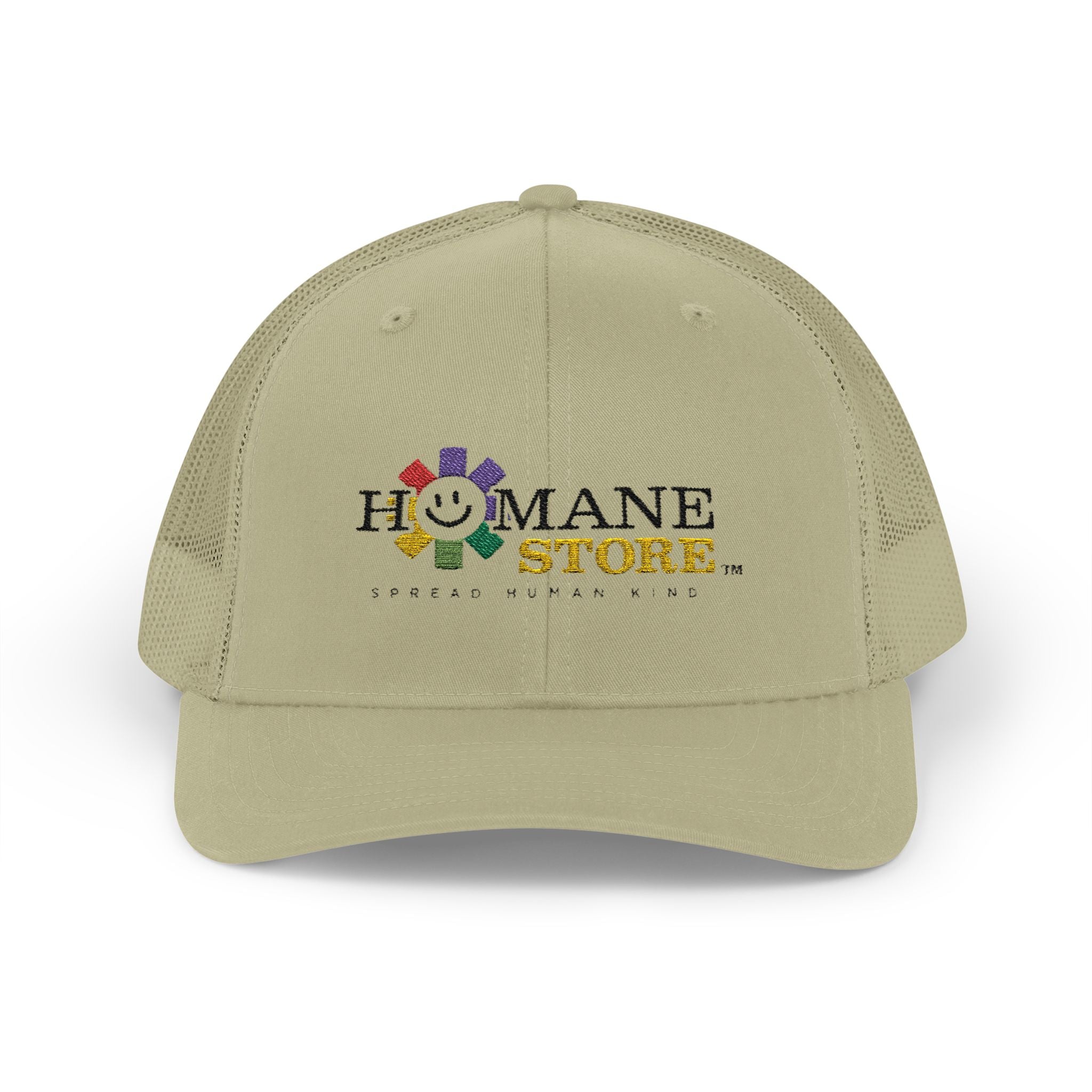 Humane Store Floral Smile Logo Snapback Trucker Cap