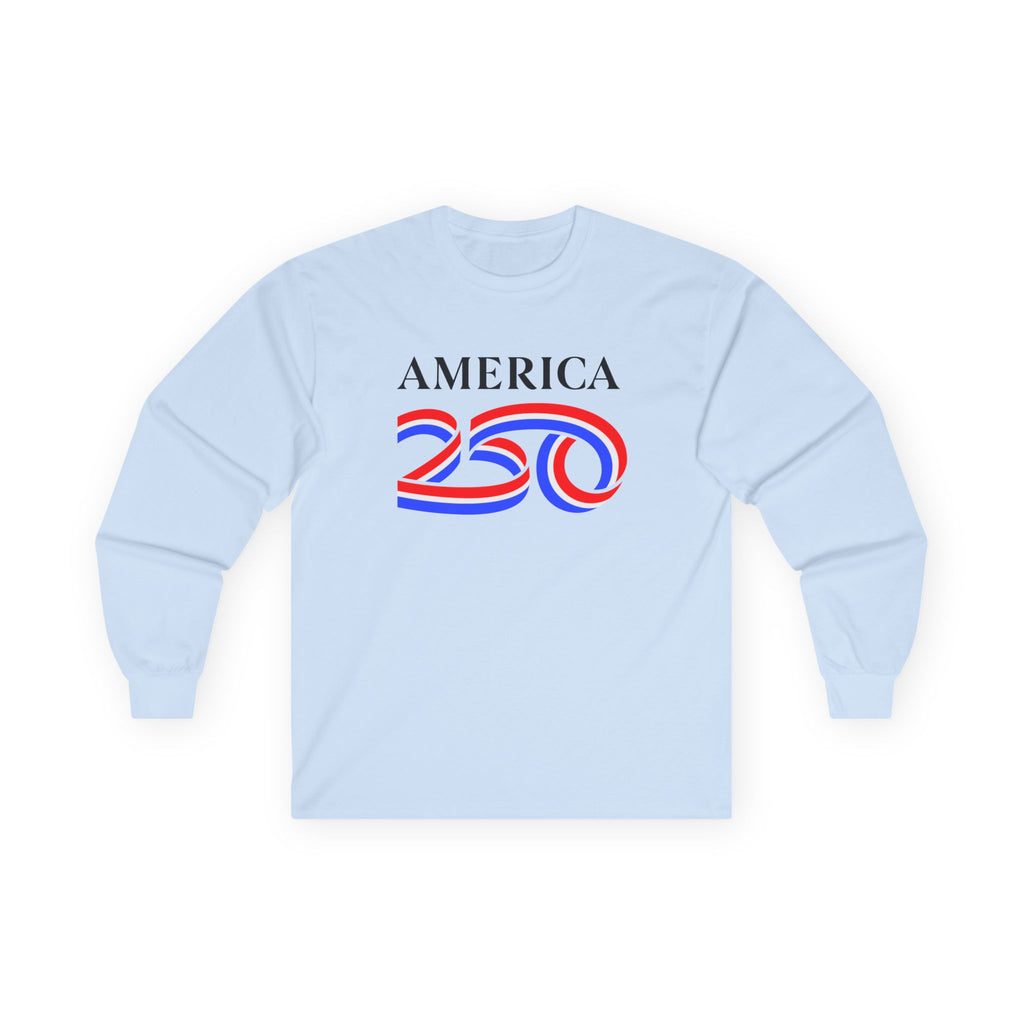 America 250 Long Sleeve Tee — Patriotic USA Bicentennial Celebration Shirt