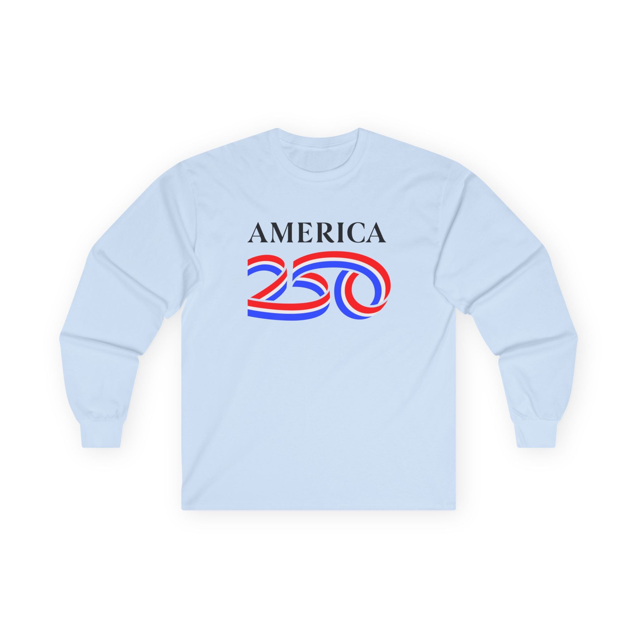 America 250 Long Sleeve Tee — Patriotic USA Bicentennial Celebration Shirt