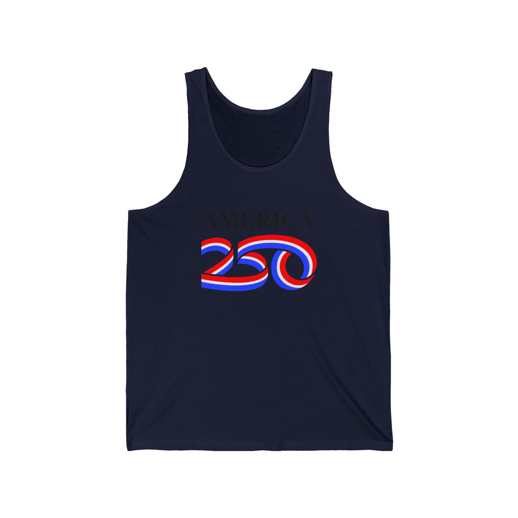 America 250 Patriotic Tank Top — Red White Blue Anniversary Celebration