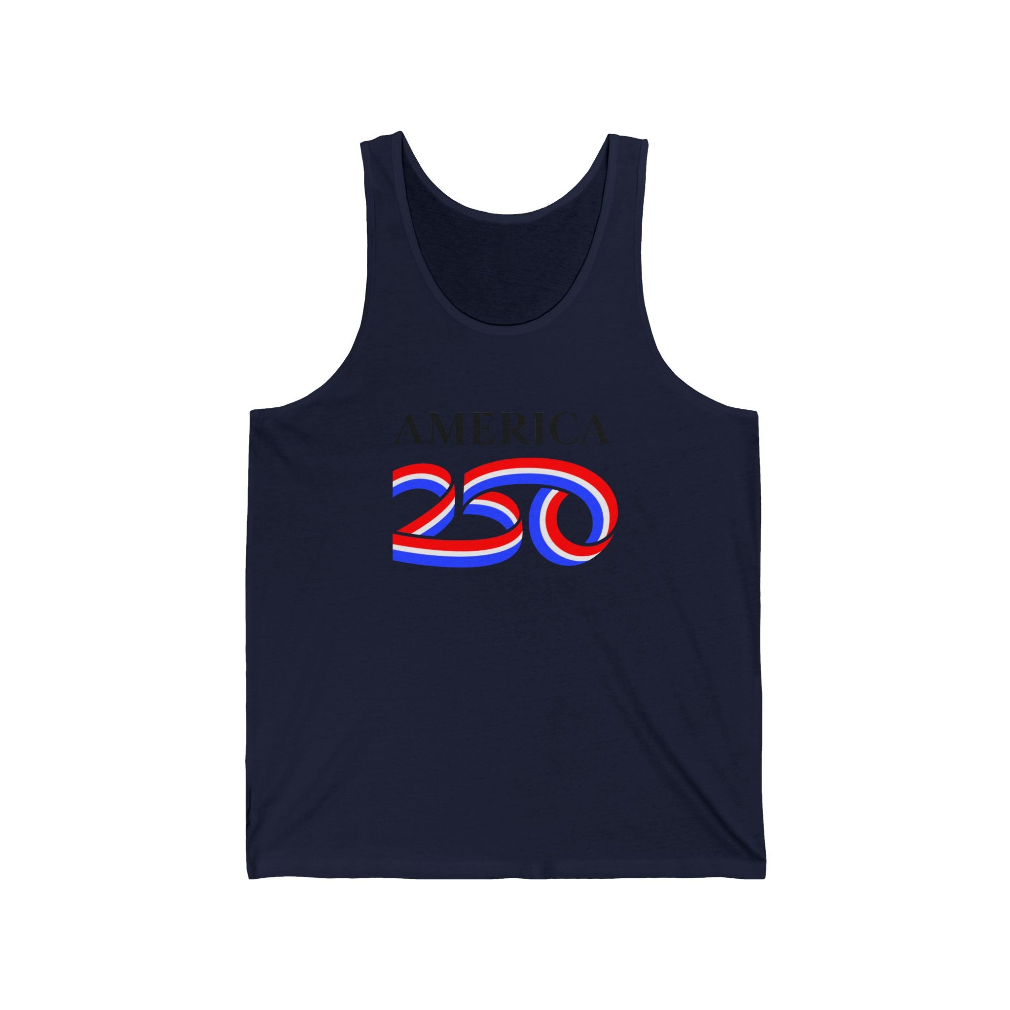 America 250 Patriotic Tank Top — Red White Blue Anniversary Celebration