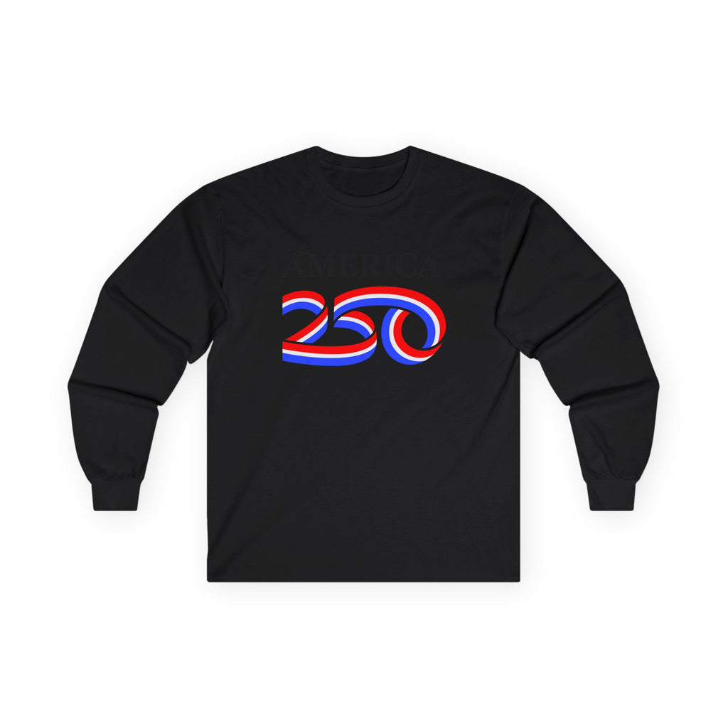America 250 Long Sleeve Tee — Patriotic USA Bicentennial Celebration Shirt