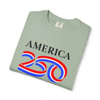 America 250 Celebration T-Shirt — Red, White & Blue Bicentennial Graphic Tee