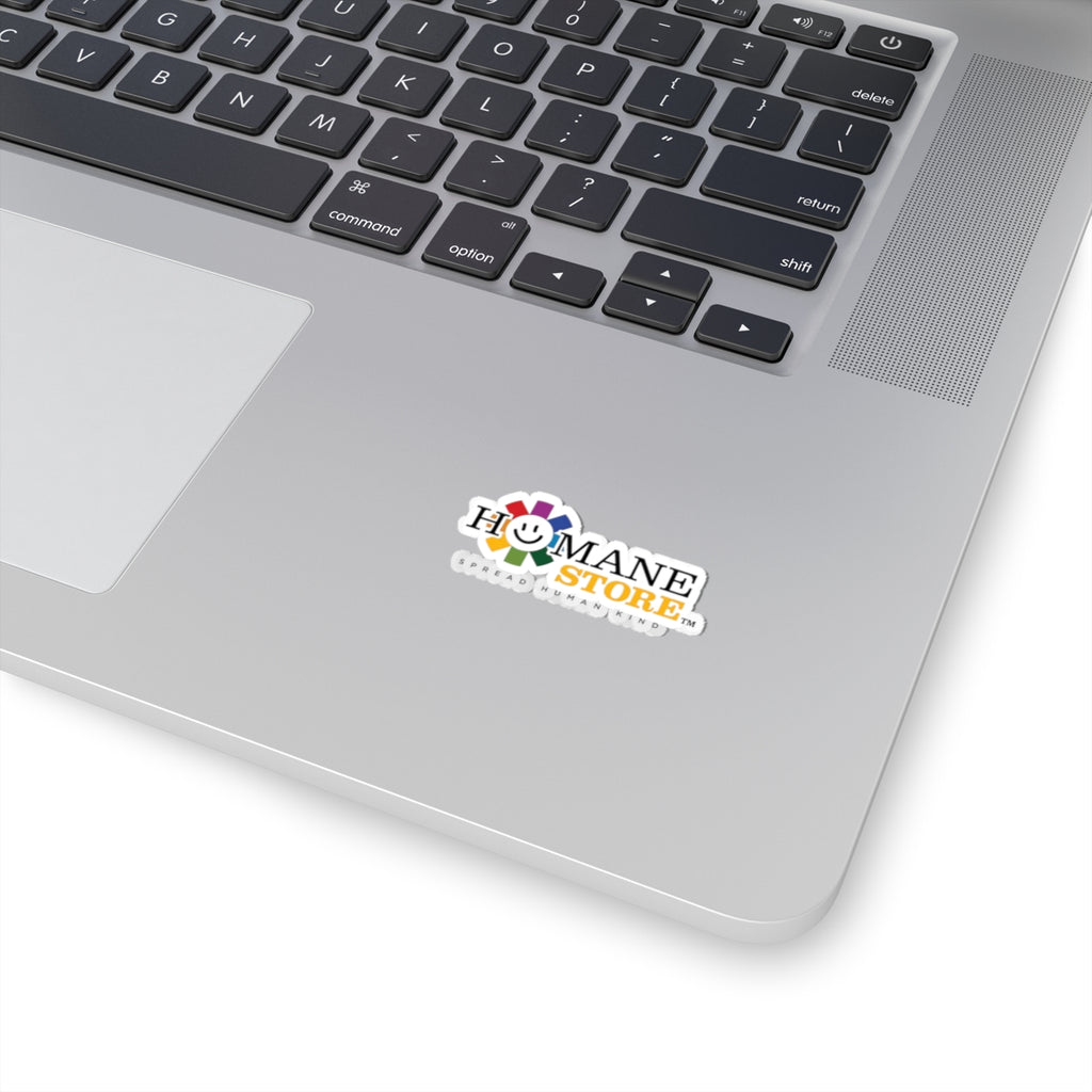 Humane Store Rainbow Logo Sticker — Kiss-Cut Vinyl Decal (Spread Human Kind)