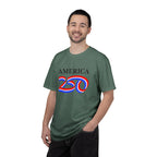 America 250 Celebration T-Shirt — Red, White & Blue Bicentennial Graphic Tee