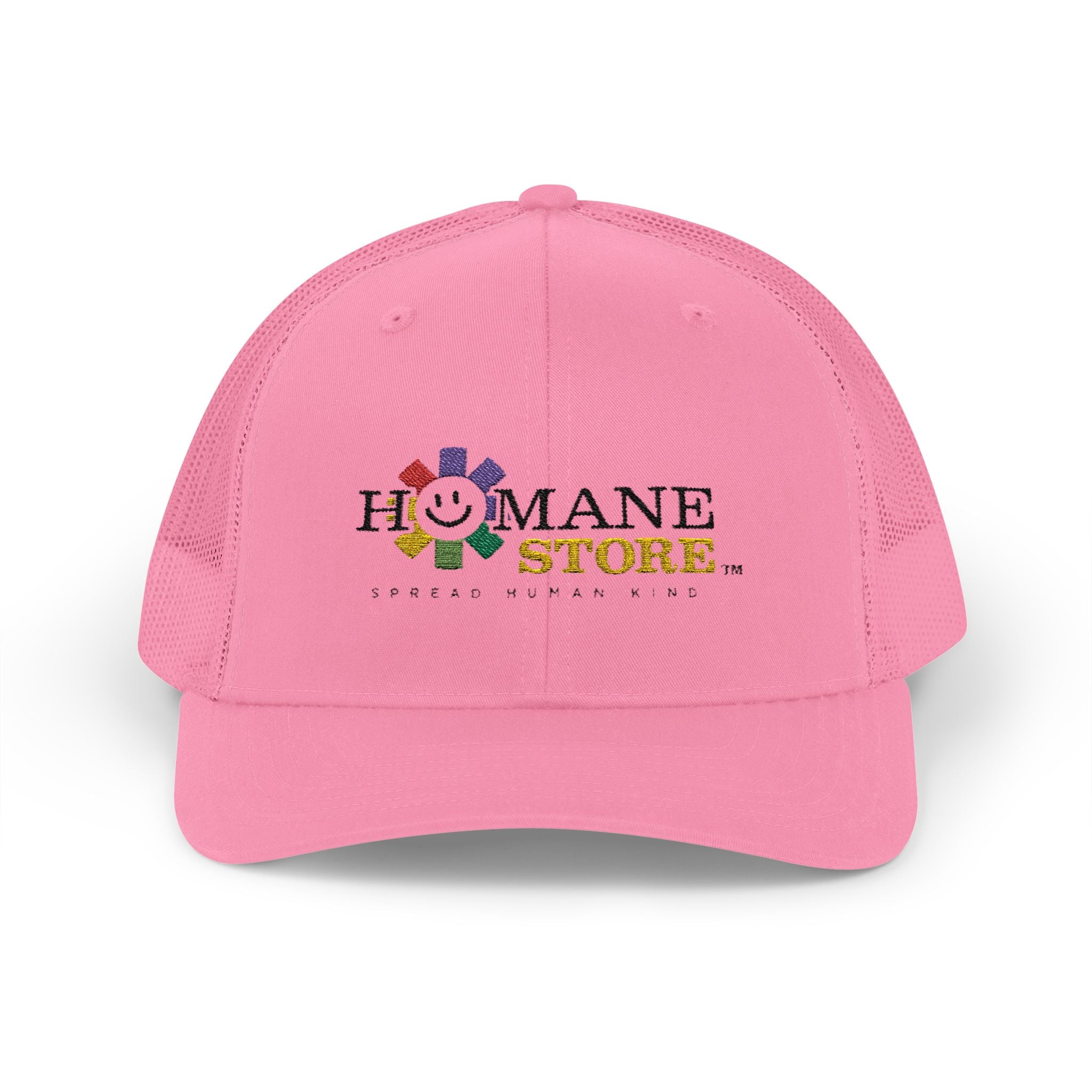 Humane Store Floral Smile Logo Snapback Trucker Cap