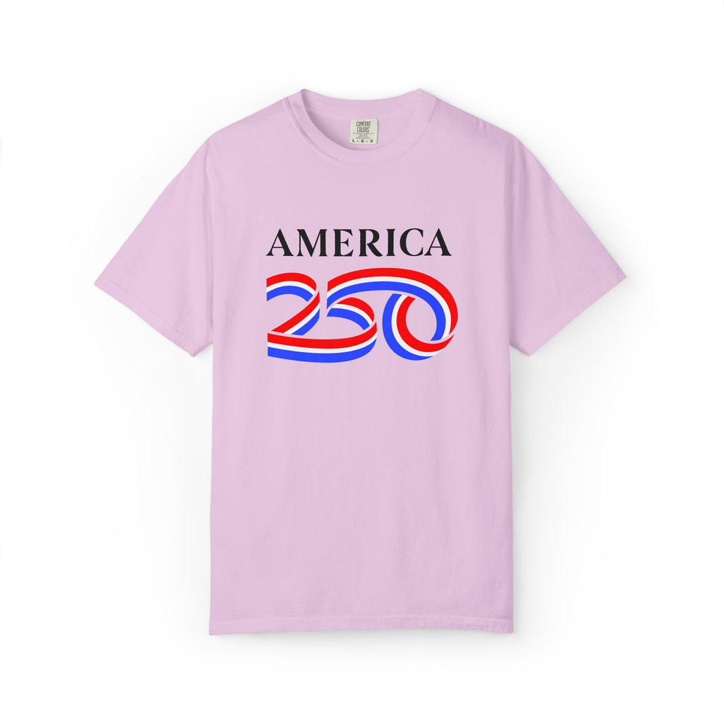 America 250 Celebration T-Shirt — Red, White & Blue Bicentennial Graphic Tee