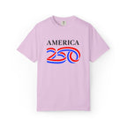 America 250 Celebration T-Shirt — Red, White & Blue Bicentennial Graphic Tee