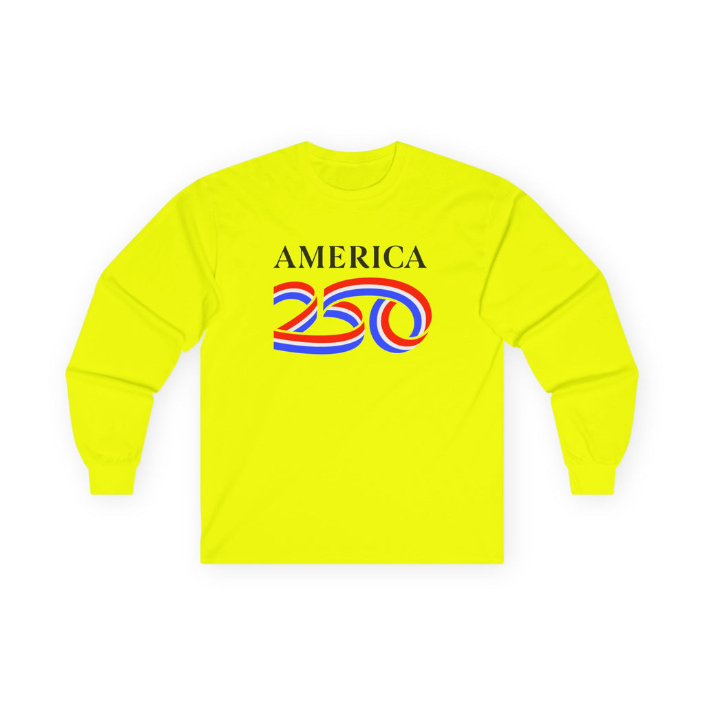 America 250 Long Sleeve Tee — Patriotic USA Bicentennial Celebration Shirt