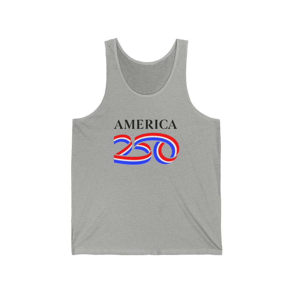 America 250 Patriotic Tank Top — Red White Blue Anniversary Celebration