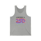 America 250 Patriotic Tank Top — Red White Blue Anniversary Celebration