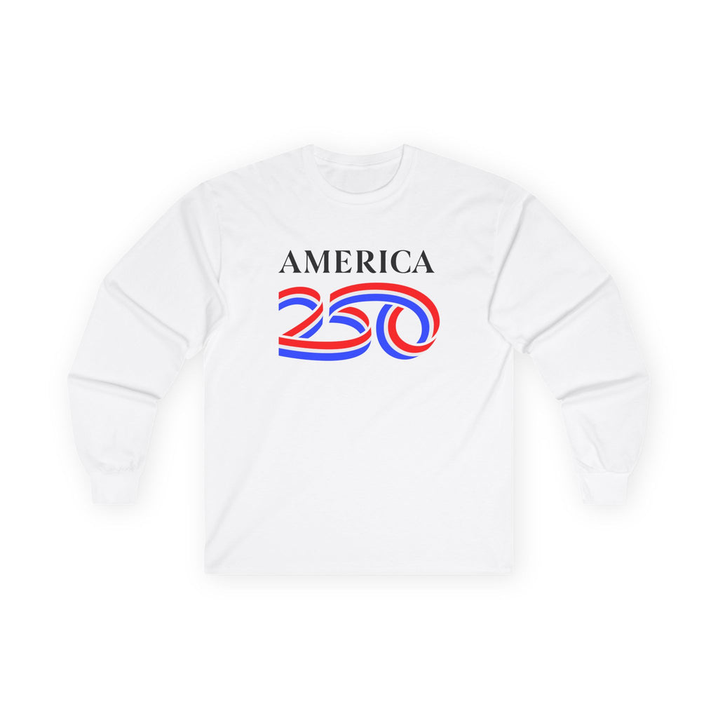 America 250 Long Sleeve Tee — Patriotic USA Bicentennial Celebration Shirt