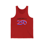 America 250 Patriotic Tank Top — Red White Blue Anniversary Celebration