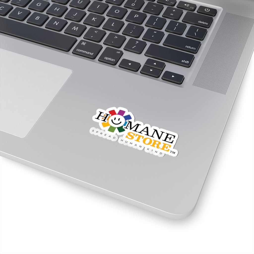 Humane Store Rainbow Logo Sticker — Kiss-Cut Vinyl Decal (Spread Human Kind)