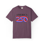 America 250 Celebration T-Shirt — Red, White & Blue Bicentennial Graphic Tee