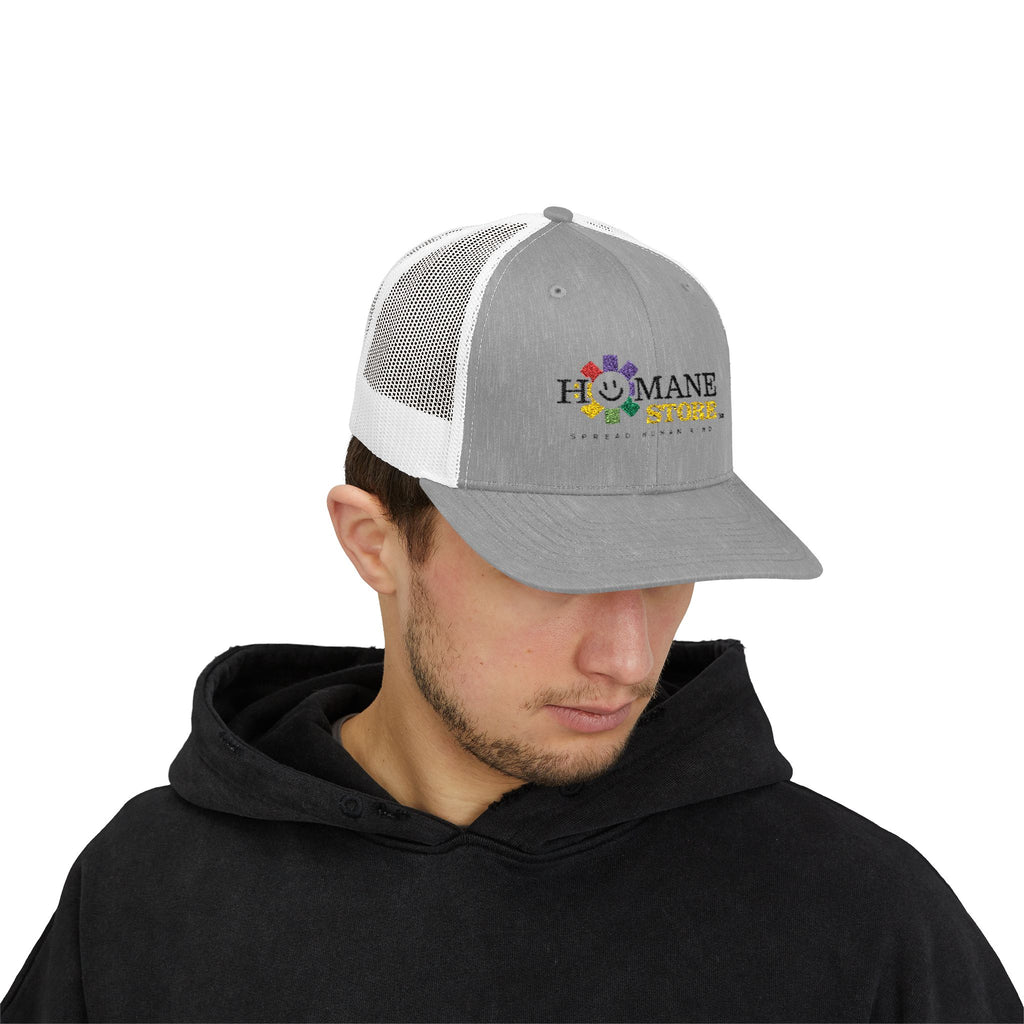 Humane Store Floral Smile Logo Snapback Trucker Cap