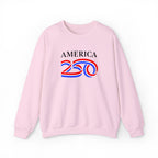 America 250 Crewneck Sweatshirt — Patriotic 250th Anniversary Pullover
