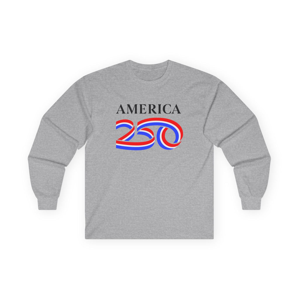 America 250 Long Sleeve Tee — Patriotic USA Bicentennial Celebration Shirt